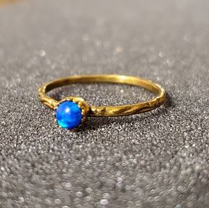 Opal simple goldtone Sterling silver 925💎